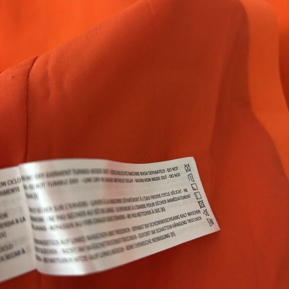 C/MEO Collective Orange Red Strappy Dress Medium Side Slit NWT Date Cocktail - Picture 5 of 8